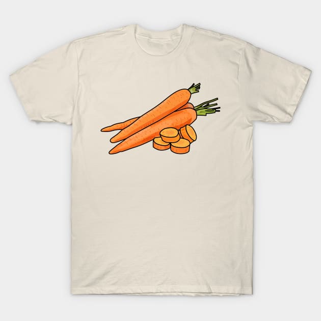 Carrot cartoon illustration T-Shirt by Miss Cartoon